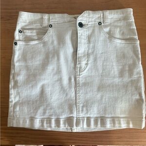We the Free White Denim Skirt
